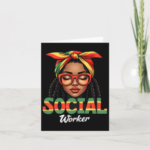 Social Worker Social Work Women Girls Black Histor Card