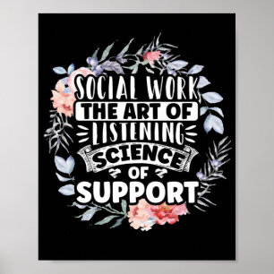 Social Worker Social WorkThe Art Of Listening And Poster