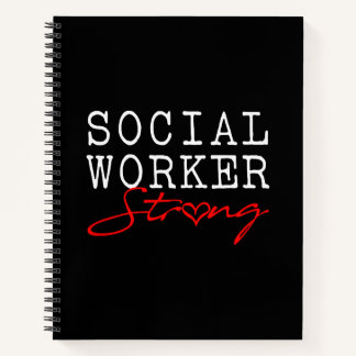 Social Worker Strong Notebook