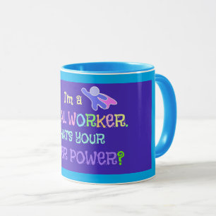 Social Worker, Superhero, Mug