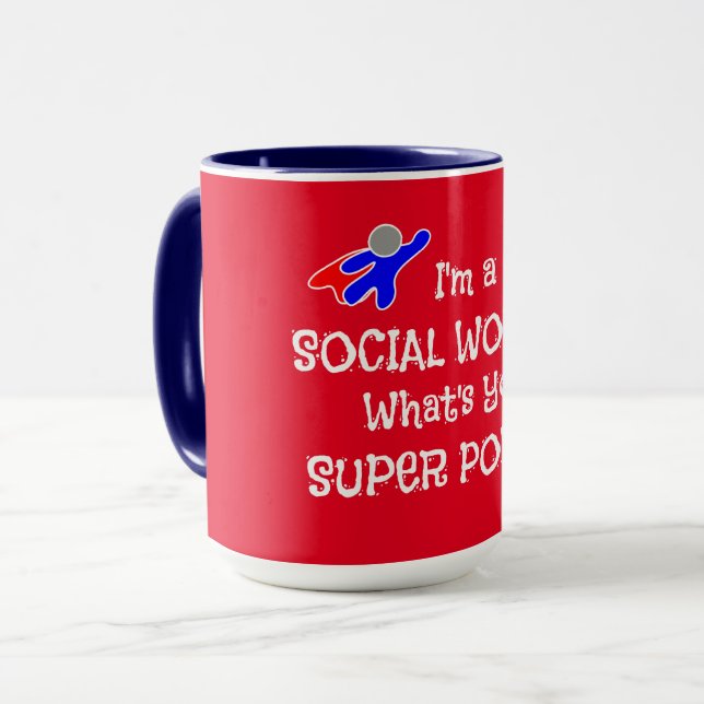 Social Worker Superhero Mug (Front Left)