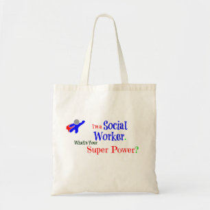 Social Worker Superhero Tote Bag