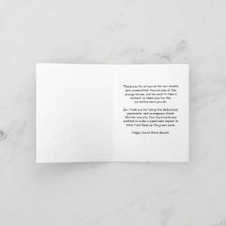 Social Worker Thank You Cards