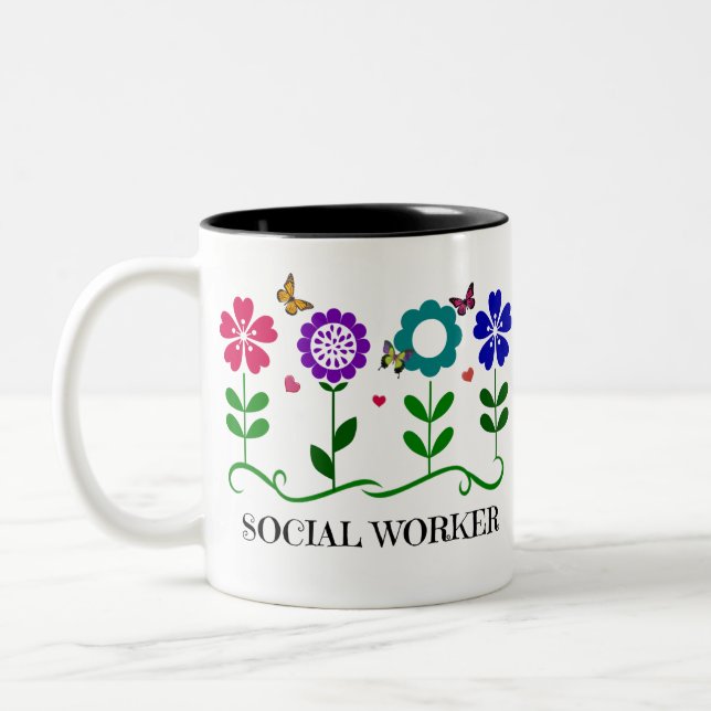 Social Worker Two-Tone Coffee Mug (Left)