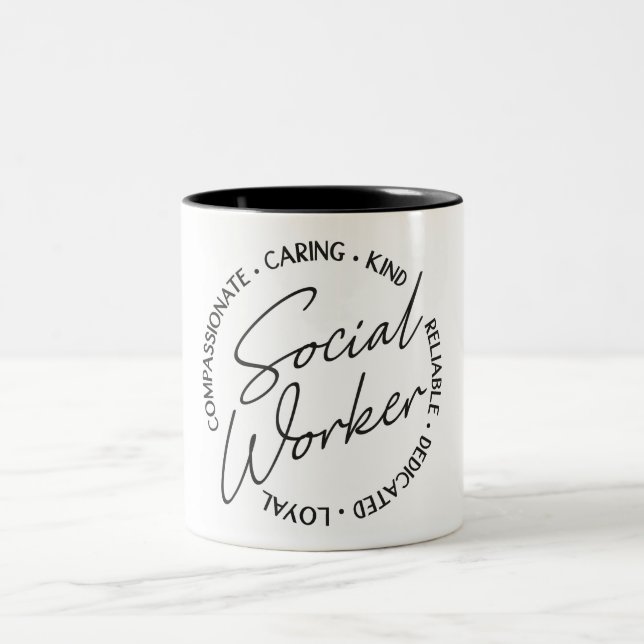 Social Worker Two-Tone Coffee Mug (Center)