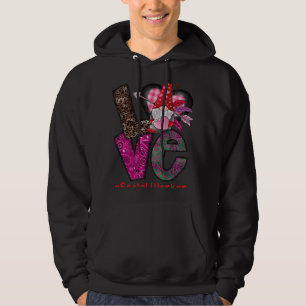Social Worker Valentines Day Love Heart gnome soci Hoodie