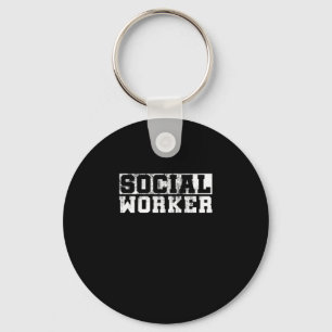 Social Worker Vintage Funny Job Title School Worke Key Ring