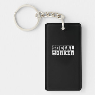Social Worker Vintage Funny Job Title School Worke Key Ring