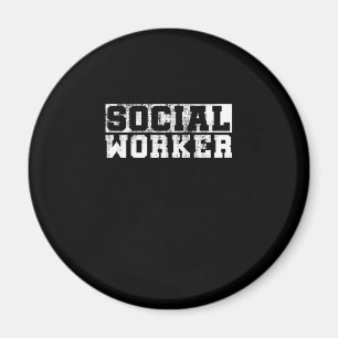 Social Worker Vintage Funny Job Title School Worke Magnet