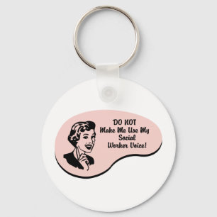 Social Worker Voice Key Ring
