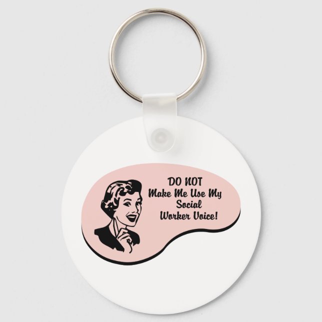 Social Worker Voice Key Ring (Front)