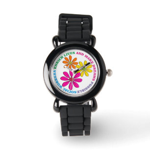 Social Worker Watch Artsy Flowers