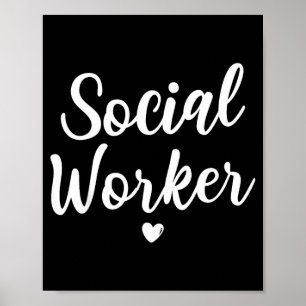 Social worker women men kids social work month  poster
