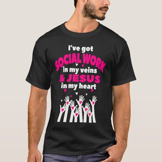 Social Worker Work Christian MSW Graduation 2023 M T-Shirt (Front)