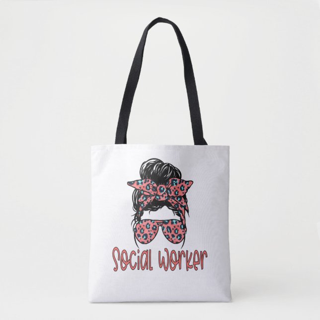Social Worker Work MSW Masters Degree Graduation Tote Bag (Front)