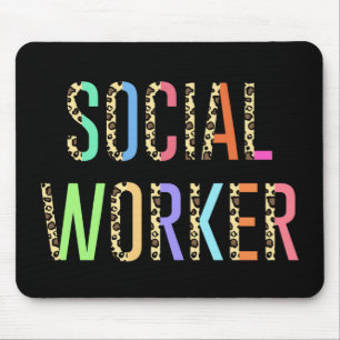 Social Worker Work MSW Masters Graduation BSW Gift Mouse Mat