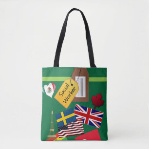 Social Worker, World Traveller Tote Bag