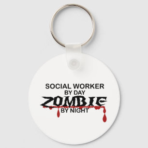 Social Worker Zombie Key Ring