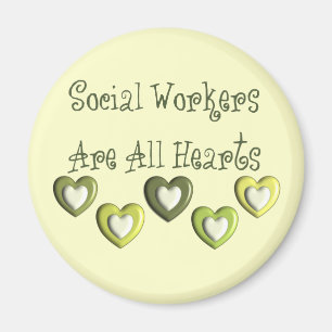 Social Workers Are All Hearts Gifts Magnet