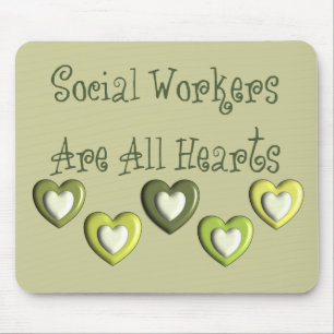 Social Workers Are All Hearts Gifts Mouse Mat