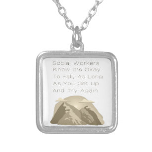 Social Workers Know Motivational Silver Plated Necklace