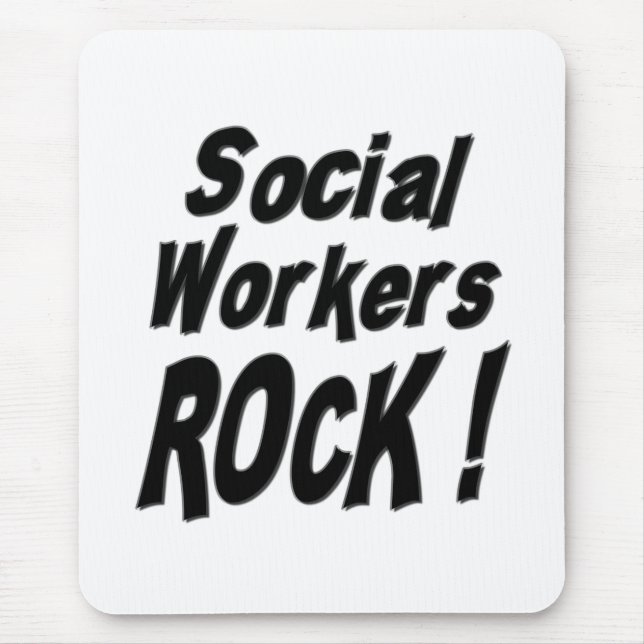 Social Workers Rock! Mousepad (Front)