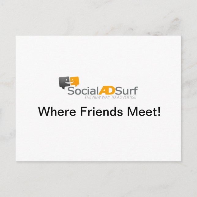 Socialadsurf Post Card! Postcard (Front)