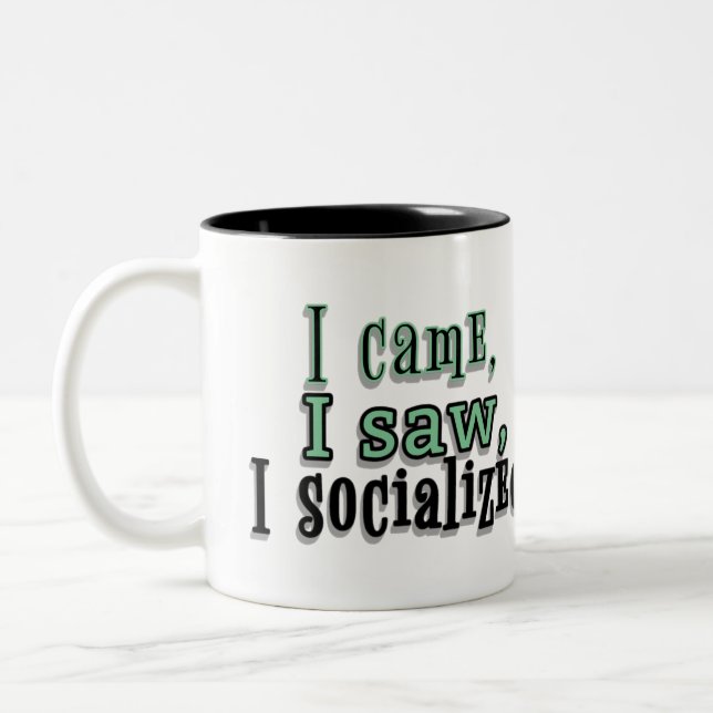 Socialise Two-Tone Coffee Mug (Left)