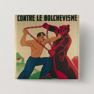Socialism Against Bolshevism for a Free 15 Cm Square Badge