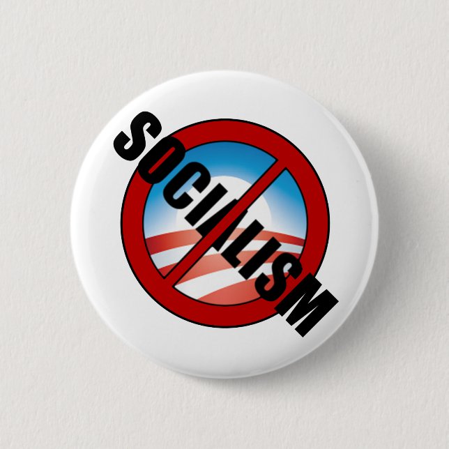 Socialism Buster 6 Cm Round Badge (Front)