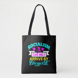 Socialism Can Only Arrive By Bicycle, People Power Tote Bag
