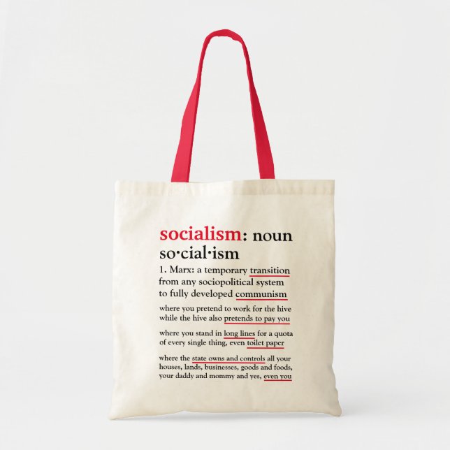 Socialism defined Budget tote Bag (Front)