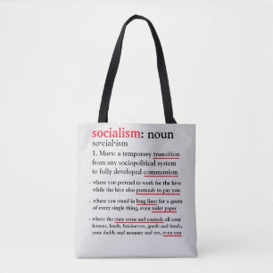Socialism defined tote bag