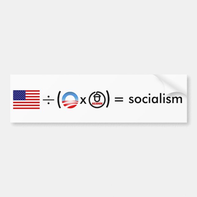 Socialism-Do the Math Bumper Sticker (Front)