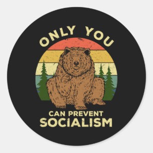 Socialism - Russia Love Russian Bear Ussr Camping Classic Round Sticker