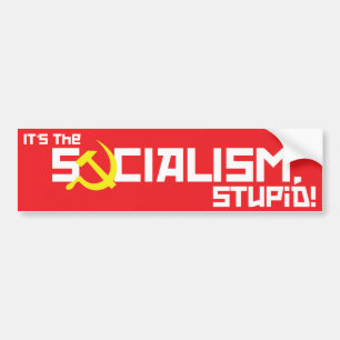Socialism Stupid - Red Bumper Sticker