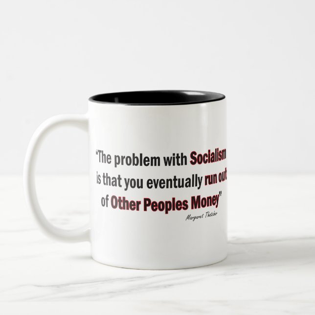 SOCIALISM Two-Tone COFFEE MUG (Left)