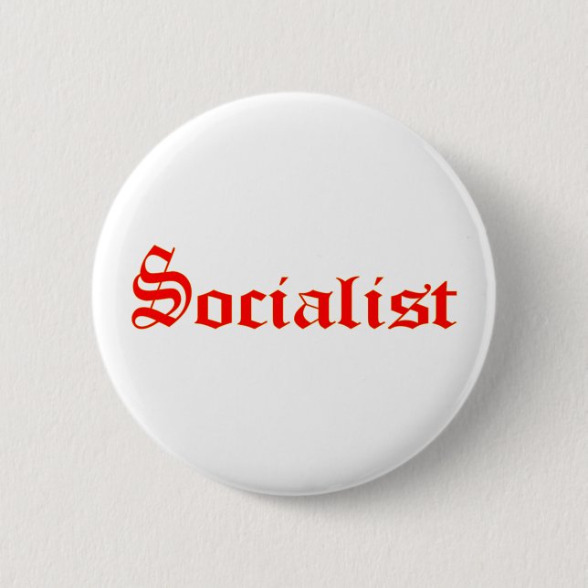 Socialist 6 Cm Round Badge (Front)