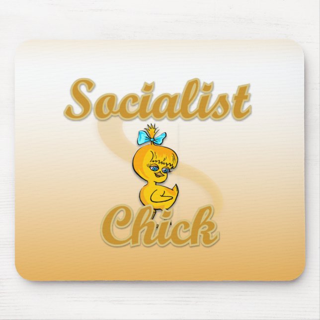 Socialist Chick Mouse Mat (Front)