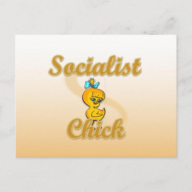 Socialist Chick Postcard (Front)