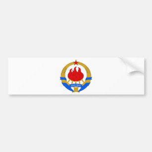 Socialist Federal Republic of Yugoslavia Emblem Bumper Sticker