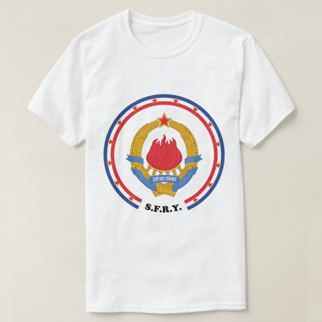 Socialist Federal Republic of Yugoslavia Emblem T-Shirt (Design Front)