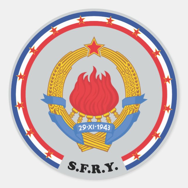 Socialist Federal Republic of Yugoslavia Sticker (Front)