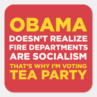 Socialist Fire Departments Square Sticker