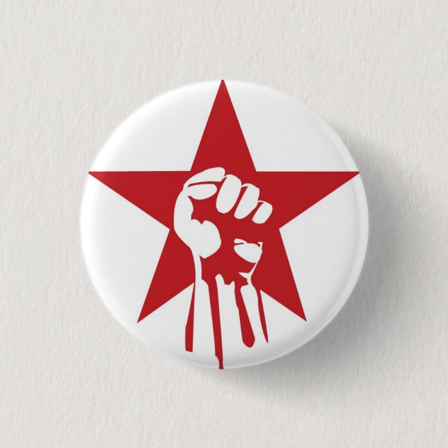Socialist Fist Button (Front)