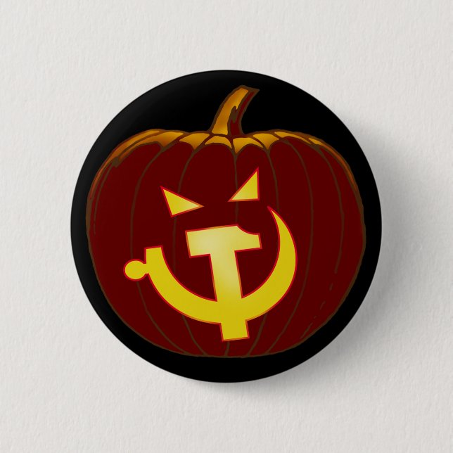 Socialist Jack-O-Lantern 6 Cm Round Badge (Front)