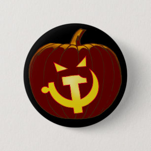Socialist Jack-O-Lantern 6 Cm Round Badge