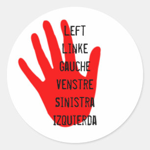 socialist left classic round sticker