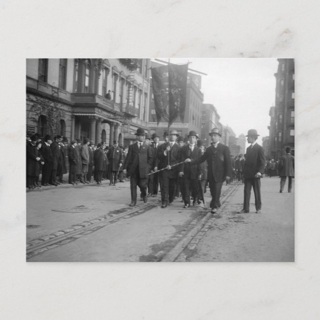 Socialist Parade, NYC: 1908 Postcard (Front)