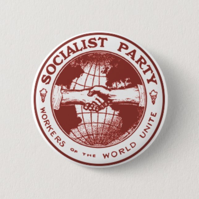 Socialist Party America 6 Cm Round Badge (Front)